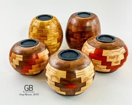 Hand turned wooden bowls